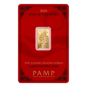 2025 瑞士 PAMP 蛇年金條 5 公克 - 檢驗卡裝