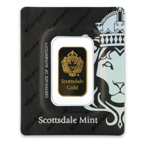 Scottsdale 獅王金條5公克 - Certi-Lock® 卡裝