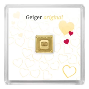 德國 Geiger Edelmetalle 愛情金條1公克 - 檢驗卡裝(1) 德國 Geiger Edelmetalle 愛情金條 1 公克 - 檢驗卡裝
