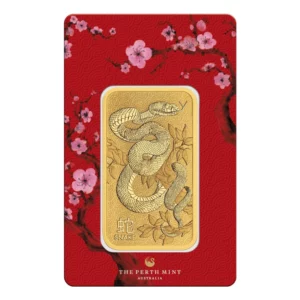 澳洲蛇年金條 1 盎司 - 檢驗卡裝