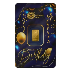 Germania 生日快樂金條 1 公克 - 檢驗卡裝