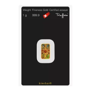 瑞士賀利氏 Kinebar® 幻彩金條 1 公克 - 檢驗卡裝