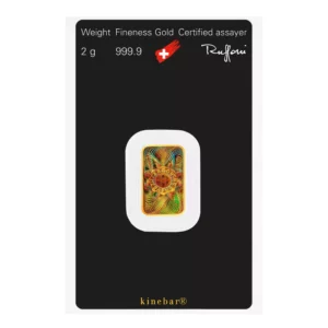 瑞士賀利氏 Kinebar® 幻彩金條 2 公克 - 檢驗卡裝
