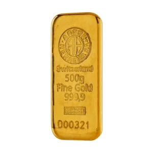 瑞士賀利氏澆鑄金條 500 公克