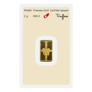 瑞士賀利氏禮物條塊 2 公克 - 檢驗卡裝