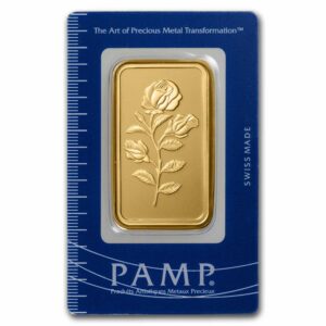 瑞士 PAMP 薔薇金條 50 公克 - 檢驗卡裝